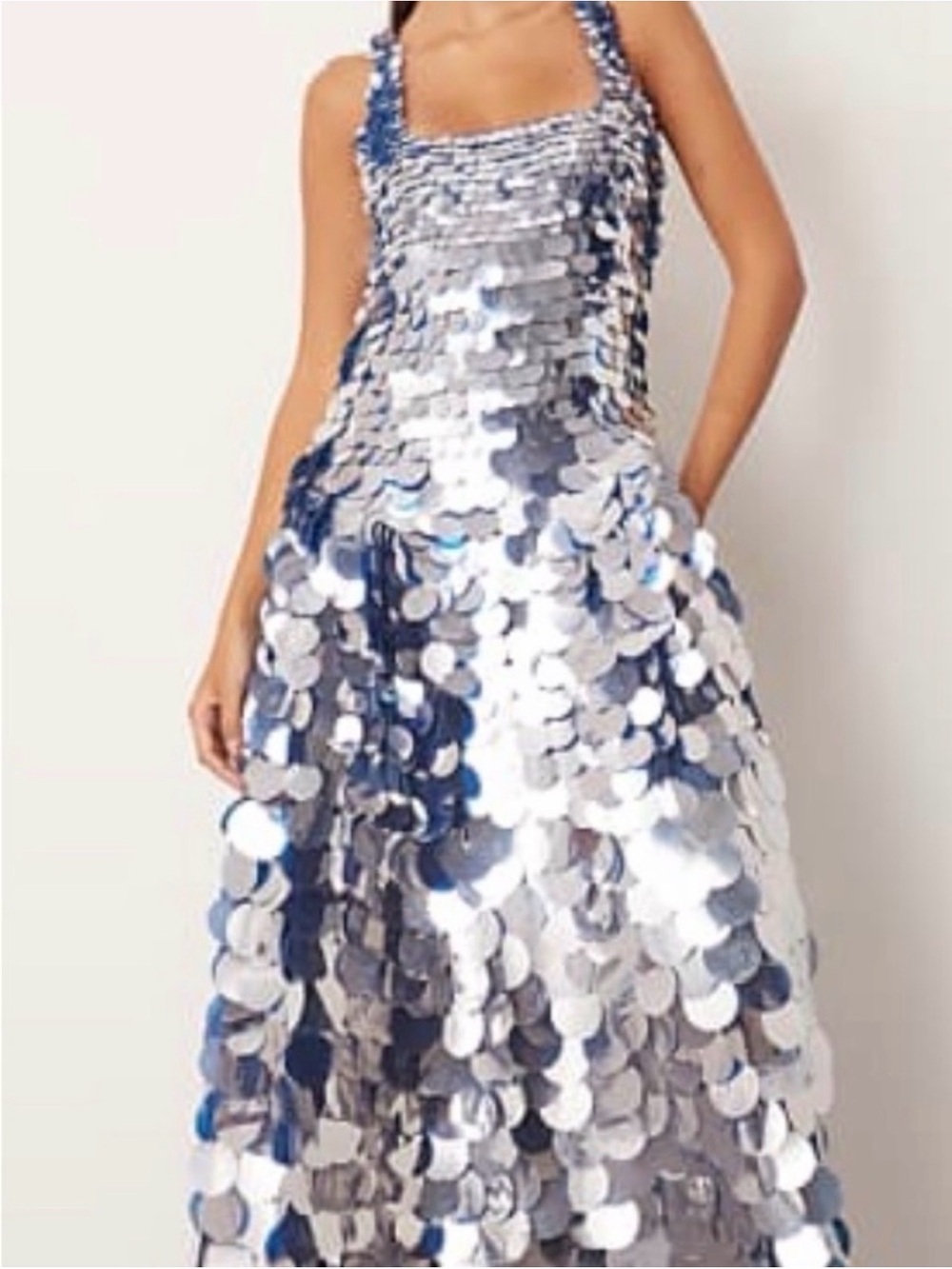 ASOS ARRANGE embellished sequin Square Neck Dress  NNWT
